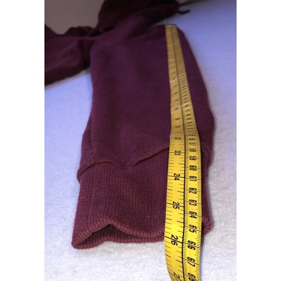 True Religion Zip Hoodie Embellished Studs Burgundy TR Alumni 2002 Womens Sz XS - Picture 9 of 9